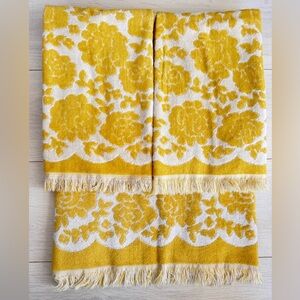 Vintage Retro Floral Towel Set of 3